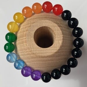 PRIDE stretch beaded gemstone bracelet